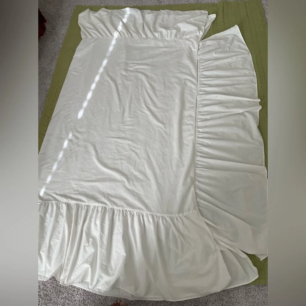 Bed Skirt, White Bed Ruffle Full Size, #2